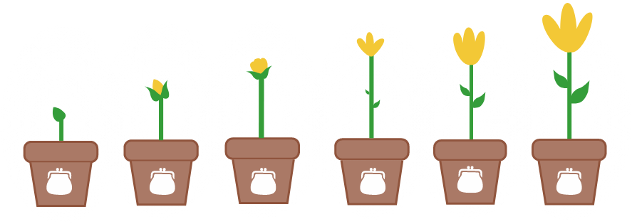 Overzicht groei van bloemen